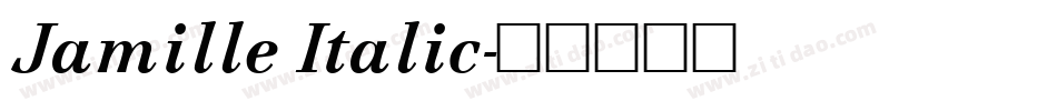 Jamille Italic字体转换